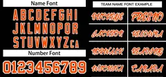 Black Orange V-Neck Pullover Baseball Jersey Classic Style 3