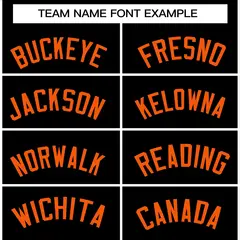 Black Orange Varsity Letterman Full-Snap Jacket 3