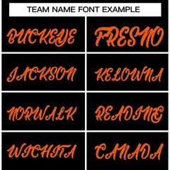 Black Orange Varsity Letterman Full-Snap Jacket 3