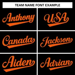 Black Orange Varsity Letterman Full-Snap Jacket 3