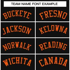Black Orange Varsity Letterman Full-Snap Jacket 5