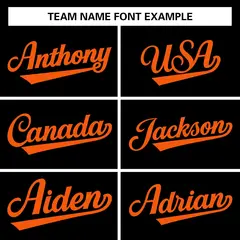 Black Orange Varsity Letterman Full-Snap Jacket 5