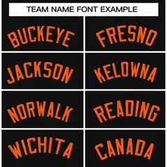 Black Orange Varsity Letterman Full-Snap Jacket 5
