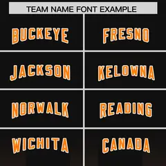 Black Orange Vertical Gradient Stripe Team Football Jersey 3