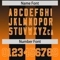 Black Orange Vertical Gradient Stripe Team Football Jersey 4
