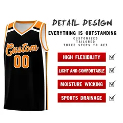 Black Orange White Charge Series Team Basketball Jersey 2
