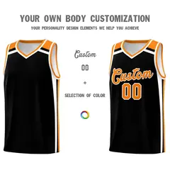Black Orange White Charge Series Team Basketball Jersey 3