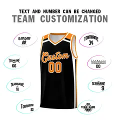 Black Orange White Charge Series Team Basketball Jersey 4