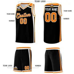 Black Orange White Charge Series Team Basketball Jersey 5