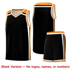 Black Orange White Charge Series Team Basketball Jersey 7