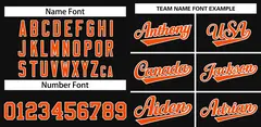 Black Orange-White Classic Authentic Baseball Jersey 3