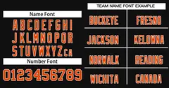 Black Orange-White Classic Authentic Baseball Jersey 3