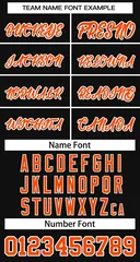 Black Orange-White Classic Basketball Jersey 3
