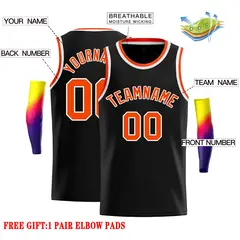 Black Orange-White Classic Casual Basketball Jersey 2