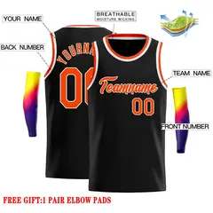 Black Orange-White Classic Casual Basketball Jersey 2