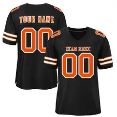 Black Orange-White Classic Style Authentic Football Jersey 1