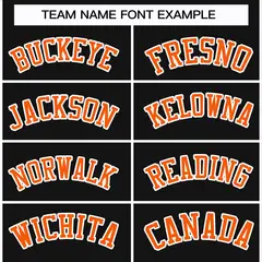 Black Orange-White Classic Style Hockey Jersey 3