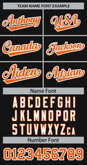 Black Orange-White Classic Style Hockey Jersey 3