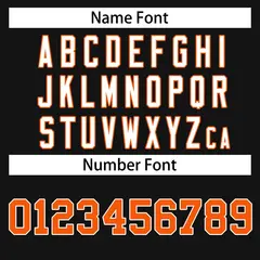 Black Orange-White Classic Style Hockey Jersey 4