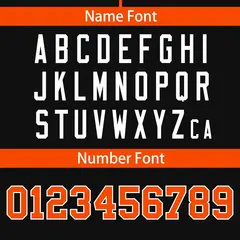 Black Orange-White Color Block Authentic Baseball Jersey 4