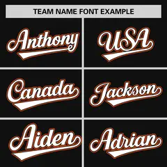 Black Orange-White Color Block Authentic Baseball Jersey 3