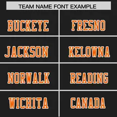 Black Orange-White Color Block Raglan Sleeves Football Jersey 3