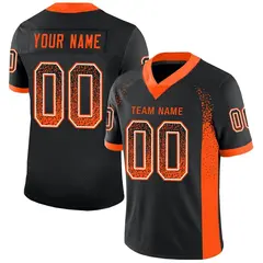 Black Orange-White Drift Fashion Mesh Football Jersey 1