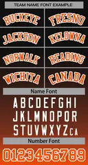 Black Orange-White Gradient Stripe Fashion Baseball Jersey 3