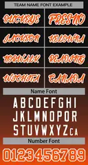 Black Orange-White Gradient Stripe Fashion Baseball Jersey 3