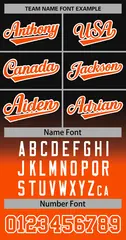 Black Orange-White Gradient Stripe Fashion Baseball Jersey 3