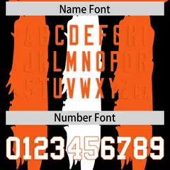 Black Orange White Graffiti Pattern Flag Football Jersey 4
