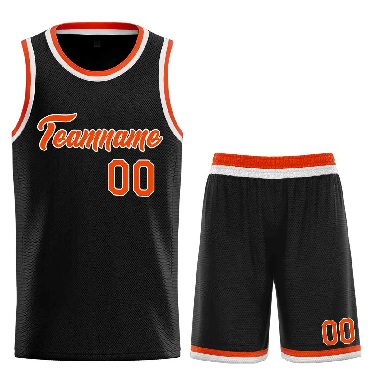 Black Orange-White Heal Classic Sets Basketball Jersey