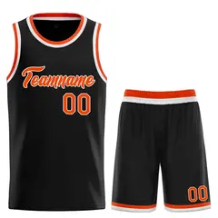 Black Orange-White Heal Classic Sets Basketball Jersey