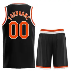 Black Orange-White Heal Classic Sets Basketball Jersey 2