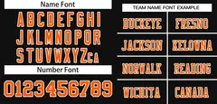 Black Orange-White Mesh Football Jersey 5