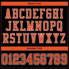 Black Orange-White Mesh Football Jersey 3