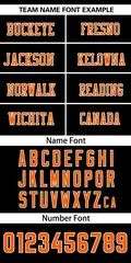 Black Orange-White Mesh Football Jersey 3