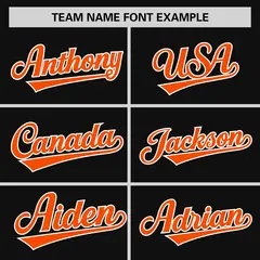 Black Orange-White Raglan Sleeves V-Neck Hockey Jersey 3