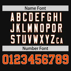 Black Orange-White Raglan Sleeves V-Neck Hockey Jersey 4