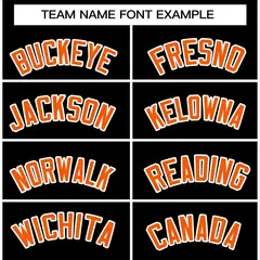 Black Orange White Raglan Varsity Full-Snap Letterman Jacket 3