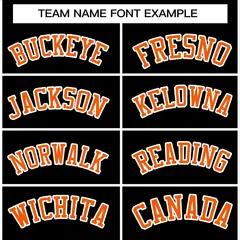 Black Orange White Raglan Varsity Full-Snap Letterman Jacket 3