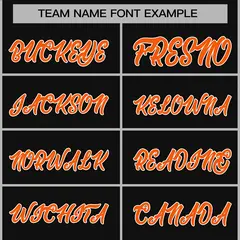 Black Orange White Raglan Varsity Full-Snap Letterman Jacket 3