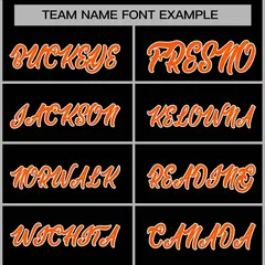 Black Orange White Raglan Varsity Full-Snap Letterman Jacket 5
