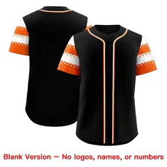 Black Orange White Sleeve Flag Lace Baseball Jersey 7