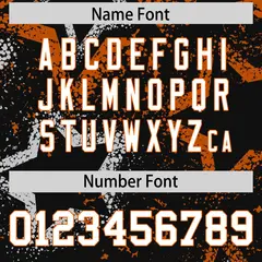 Black Orange-White Star Pattern Authentic Football Jersey 4