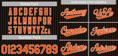 Black Orange-White Stripe Authentic Fashion Baseball Jersey 3