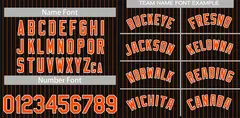 Black Orange-White Stripe Authentic Fashion Baseball Jersey 3