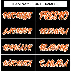 Black Orange White Stripe Letterman Jacket for Team Sport 3