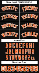Black Orange-White Striped Sleeveless Baseball Jersey 5