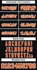 Black Orange-White Striped Sleeveless Baseball Jersey 5